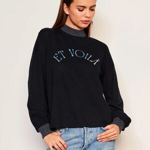 Sundry Black and Gray Graphic Sweatshirt